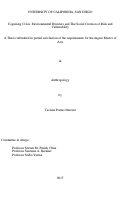 Cover page: Cognizing Crisis: Environmental Disasters and The Social Creation of Risk and Vulnerability