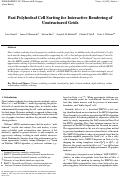 Cover page: Fast Polyhedral Cell Sorting for Interactive Rendering of Unstructured Grids