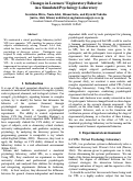 Cover page: Changes in Learners’ Exploratory Behavior in a Simulated Psychology Laboratory