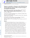 Cover page: Exposure to permethrin or chlorpyrifos causes differential dose- and time-dependent behavioral effects at early larval stages of an endangered teleost species