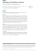 Cover page: Smoking and Parkinson disease