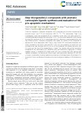 Cover page: New triorganotin( iv ) compounds with aromatic carboxylate ligands: synthesis and evaluation of the pro-apoptotic mechanism