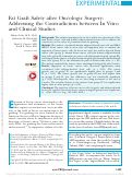 Cover page: Fat Graft Safety after Oncologic Surgery