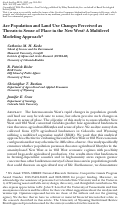 Cover page: Are Population and Land Use Changes Perceived as Threats to Sense of Place in the New West? A Multilevel Modeling Approach