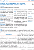 Cover page: Estimating Residual Native Kidney Urea Clearance in Hemodialysis Patients With and Without 24-Hour Urine Volume