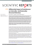 Cover page: Differential Impact of Interference on Internally- and Externally-Directed Attention