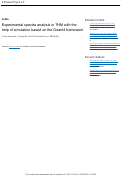 Cover page: Experimental spectra analysis in THM with the help of simulation based on the Geant4 framework