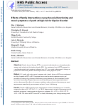 Cover page: Effects of Family Intervention on Psychosocial Functioning and Mood Symptoms of Youth at High Risk for Bipolar Disorder