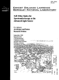 Cover page: Soft X-ray Optics for Spectromicroscopy at the Advanced Light Source