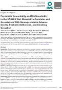 Cover page: Psychiatric Comorbidity and Multimorbidity in the EAGLES Trial: Descriptive Correlates and Associations With Neuropsychiatric Adverse Events, Treatment Adherence, and Smoking Cessation