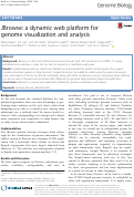 Cover page: JBrowse: a dynamic web platform for genome visualization and analysis