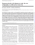 Cover page: Exogenous shocks to the human sex ratio: the case of September 11, 2001 in New York City.