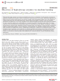 Cover page: Discovery of high-entropy ceramics via machine learning