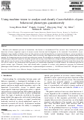 Cover page: Using machine vision to analyze and classify Caenorhabditis elegans behavioral phenotypes quantitatively