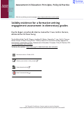 Cover page: Validity evidence for a formative writing engagement assessment in elementary grades