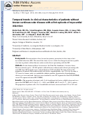 Cover page: Temporal trends in clinical characteristics of patients without known cardiovascular disease with a first episode of myocardial infarction