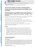 Cover page: Assessment of variation in microbial community amplicon sequencing by the Microbiome Quality Control (MBQC) project consortium