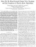 Cover page: How Do We Read Formal Claims? Eye-Tracking and the Cognition of Proofs about Algorithms