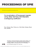 Cover page: Co-localization of fluorescent signals using deep learning with Manders overlapping coefficient