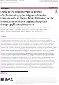 Cover page: Shifts in the spatiotemporal profile of inflammatory phenotypes of innate immune cells in the rat brain following acute intoxication with the organophosphate diisopropylfluorophosphate