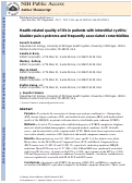 Cover page: Health-related quality of life in patients with interstitial cystitis/bladder pain syndrome and frequently associated comorbidities