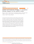 Cover page: Spatial and temporal changes in cumulative human impacts on the world’s ocean