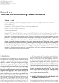 Cover page: The Bone-Muscle Relationship in Men and Women