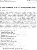 Cover page: A precise measurement of 180 GeV muon energy losses in iron