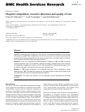 Cover page: Hospital competition, resource allocation and quality of care