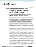 Cover page: Regulation of the circadian clock in C. elegans by clock gene homologs kin-20 and lin-42