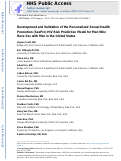 Cover page: Development and Validation of the Personalized Sexual Health Promotion (SexPro) HIV Risk Prediction Model for Men Who Have Sex with Men in the United States