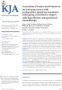 Cover page: Association of trainee involvement in an acute pain service with postoperative opioid use in patients undergoing cytoreductive surgery with hyperthermic intraperitoneal chemotherapy