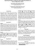 Cover page: Separating the Effects of Duration and Neighborhood Density in Nonword Repetition Latency