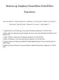 Cover page: Bottom-up graphene nanoribbon field-effect transistors
