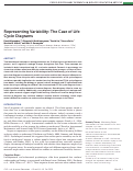 Cover page: Representing Variability: The Case of Life Cycle Diagrams.