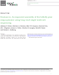 Cover page: Erratum to: An improved assembly of the loblolly pine mega-genome using long-read single-molecule sequencing