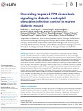 Cover page: Overriding impaired FPR chemotaxis signaling in diabetic neutrophil stimulates infection control in murine diabetic wound.