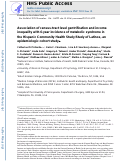 Cover page: Association of census-tract level gentrification and income inequality with 6-year incidence of metabolic syndrome in the Hispanic Community Health Study/Study of Latinos, an epidemiologic cohort study.