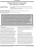 Cover page: Pediatric Death Due to Myocarditis After Exposure to Cannabis