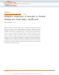 Cover page: Adaptive responses of animals to climate change are most likely insufficient