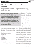 Cover page: Deformation Rate‐Adaptive Conducting Polymers and Composites