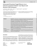 Cover page: Intracranial Fusarium Fungal Abscess in an Immunocompetent Patient: Case Report and Review of the Literature