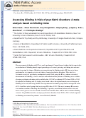 Cover page: Assessing blinding in trials of psychiatric disorders: A meta-analysis based on blinding index