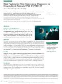 Cover page: Risk Factors for New Neurologic Diagnoses in Hospitalized Patients With COVID-19: A Case-Control Study in New York City.