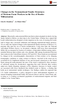 Cover page: Changes in the Transnational Family Structures of Mexican Farm Workers in the Era of Border Militarization