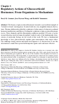 Cover page: Regulatory Actions of Glucocorticoid Hormones: From Organisms to Mechanisms.
