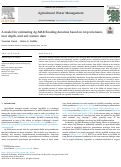 Cover page: A model for estimating Ag-MAR flooding duration based on crop tolerance, root depth, and soil texture data