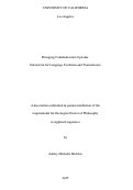 Cover page: Emerging Communication Systems: Interaction for Language Evolution and Transmission