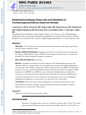 Cover page: Relationship between glaucoma and admixture in postmenopausal African American women.