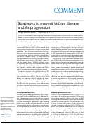 Cover page: Strategies to prevent kidney disease and its progression